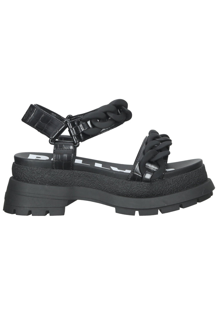 Buffalo Sandalen Lederimitat Schwarz