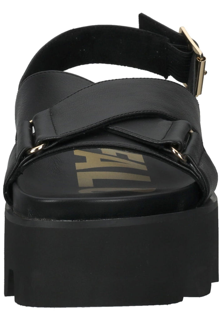 Buffalo Sandalen Lederimitat Schwarz