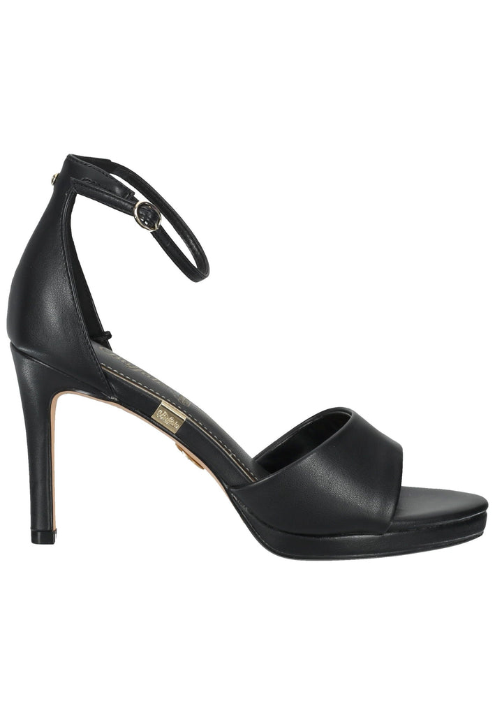 Buffalo Sandalen Lederimitat Schwarz