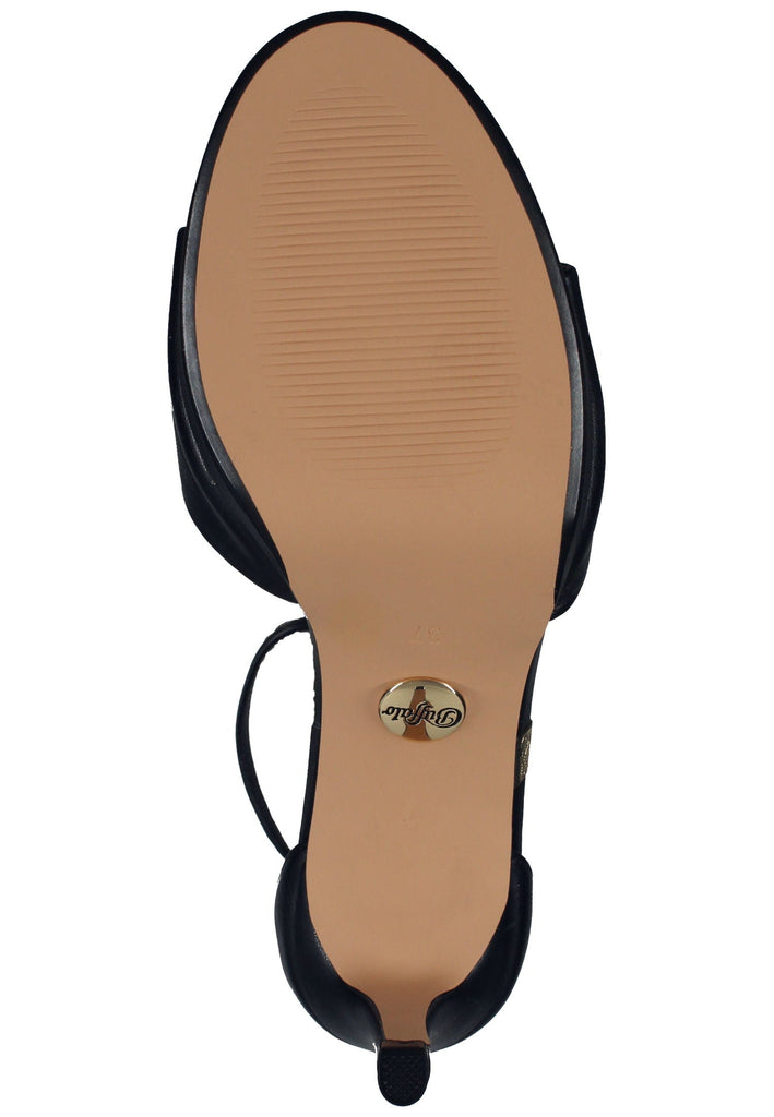 Buffalo Sandalen Lederimitat Schwarz