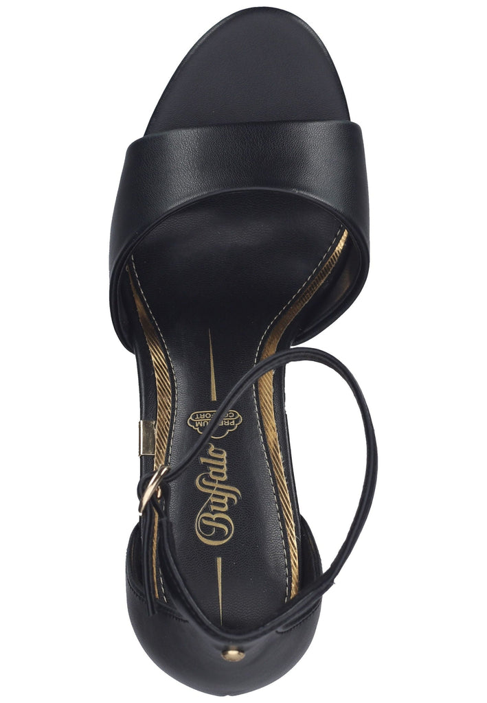 Buffalo Sandalen Lederimitat Schwarz