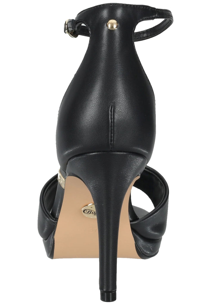 Buffalo Sandalen Lederimitat Schwarz