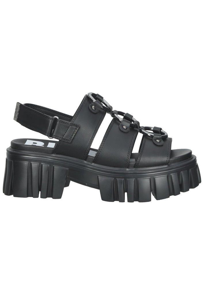 Buffalo Sandalen Lederimitat Schwarz