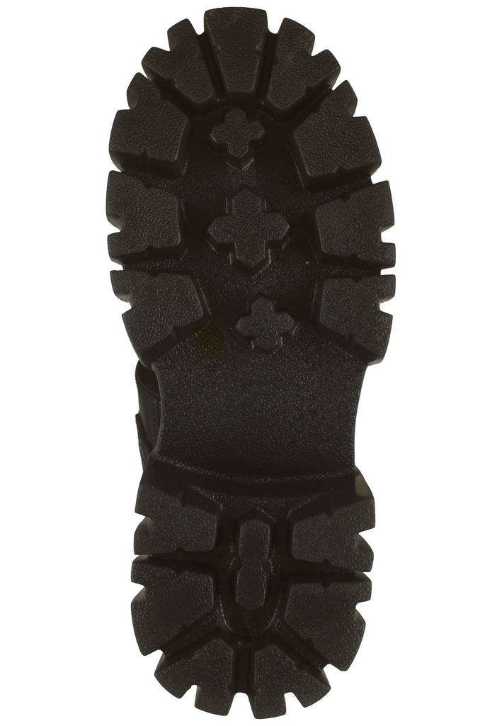 Buffalo Sandalen Lederimitat Schwarz