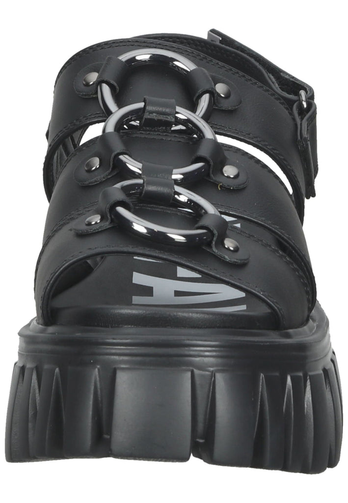 Buffalo Sandalen Lederimitat Schwarz