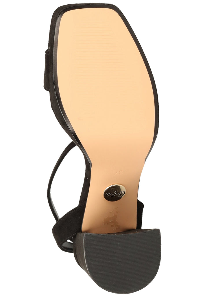 Buffalo Sandalen Lederimitat Schwarz