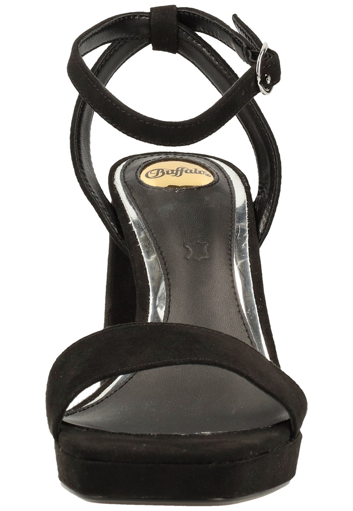 Buffalo Sandalen Lederimitat Schwarz