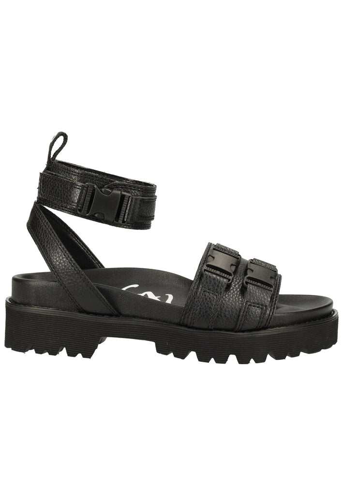 Buffalo Sandalen Lederimitat Schwarz