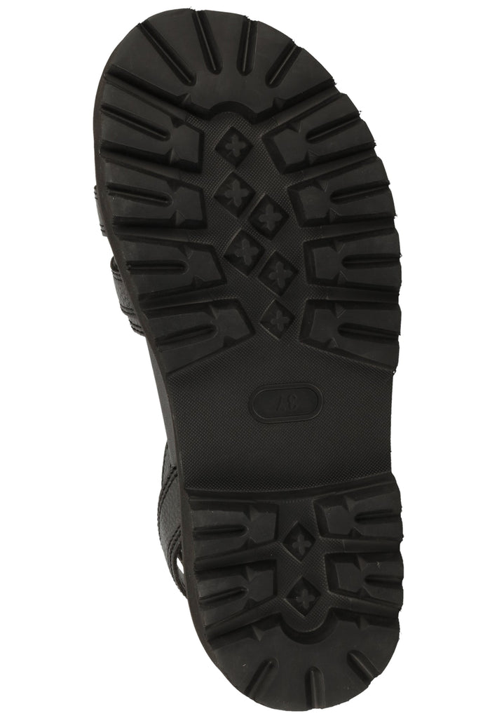 Buffalo Sandalen Lederimitat Schwarz