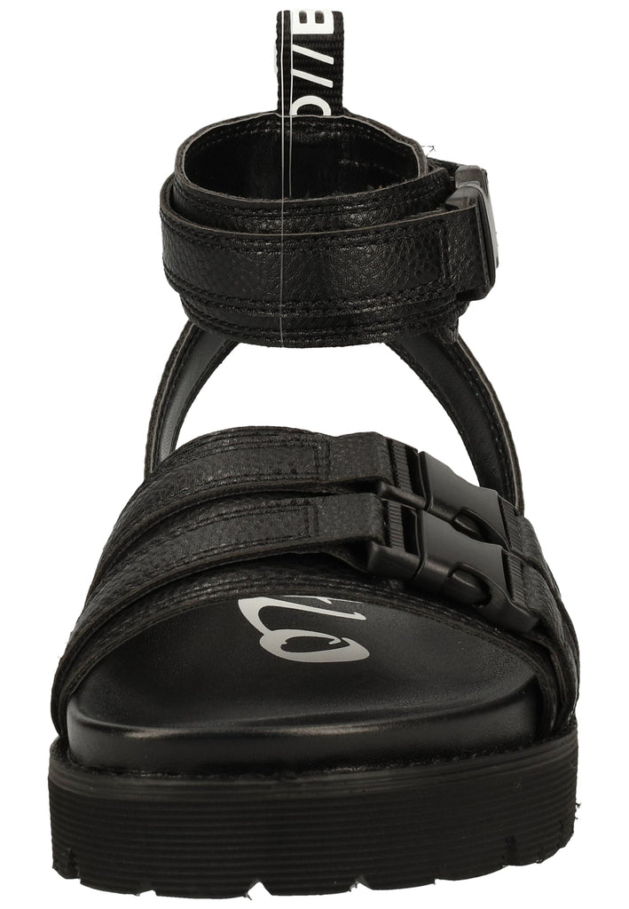 Buffalo Sandalen Lederimitat Schwarz