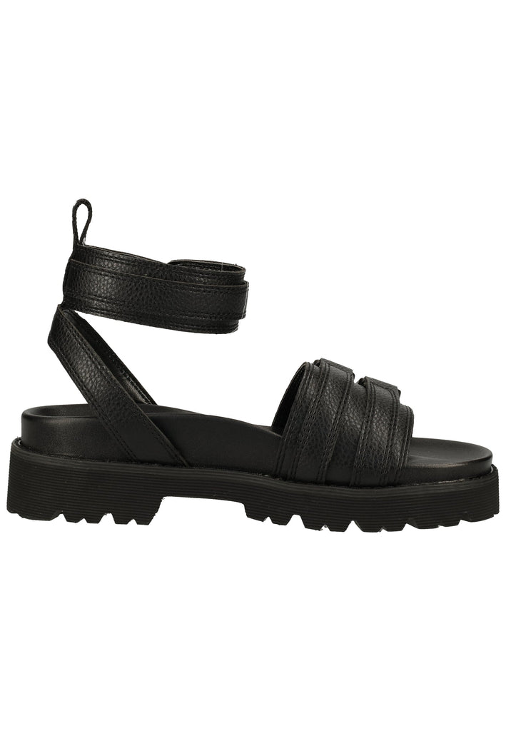 Buffalo Sandalen Lederimitat Schwarz