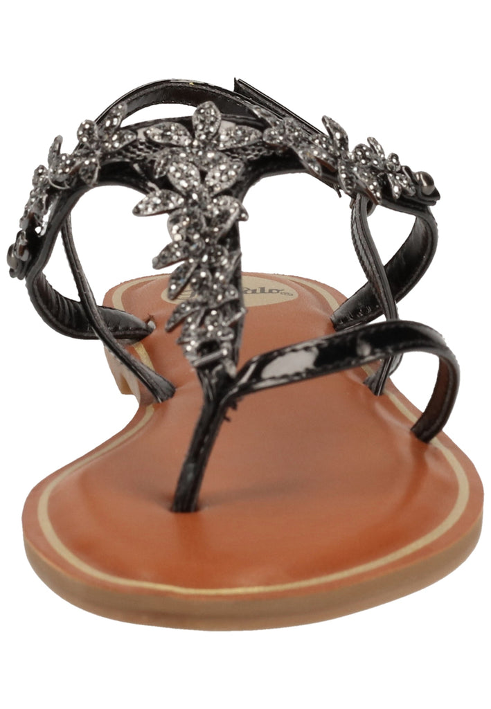 Buffalo Sandalen Lederimitat Schwarz