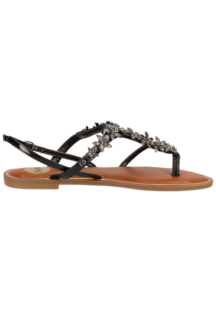 Buffalo Sandalen Lederimitat Schwarz