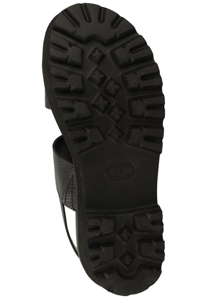 Buffalo Sandalen Lederimitat Schwarz