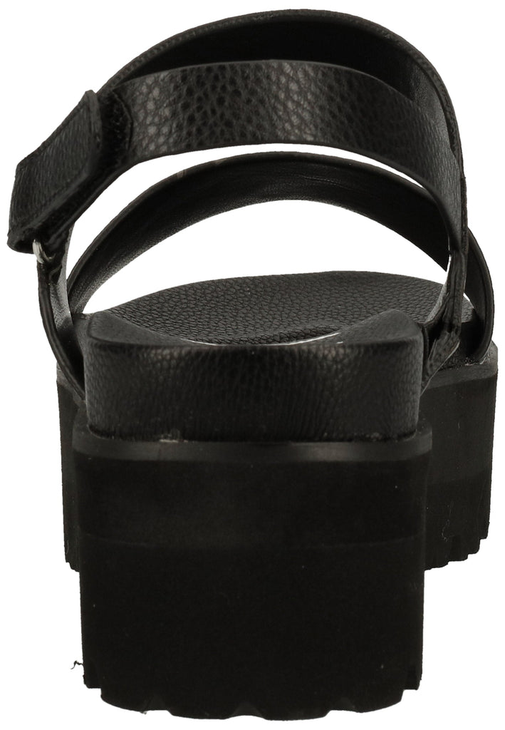 Buffalo Sandalen Lederimitat Schwarz