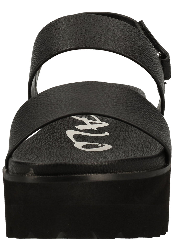 Buffalo Sandalen Lederimitat Schwarz