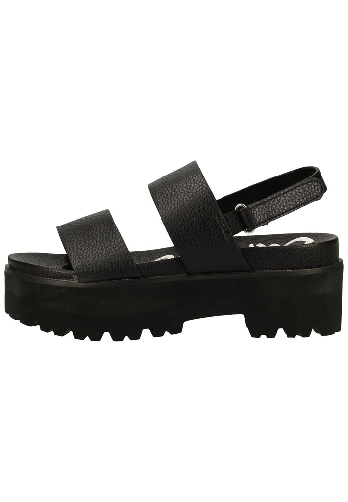 Buffalo Sandalen Lederimitat Schwarz