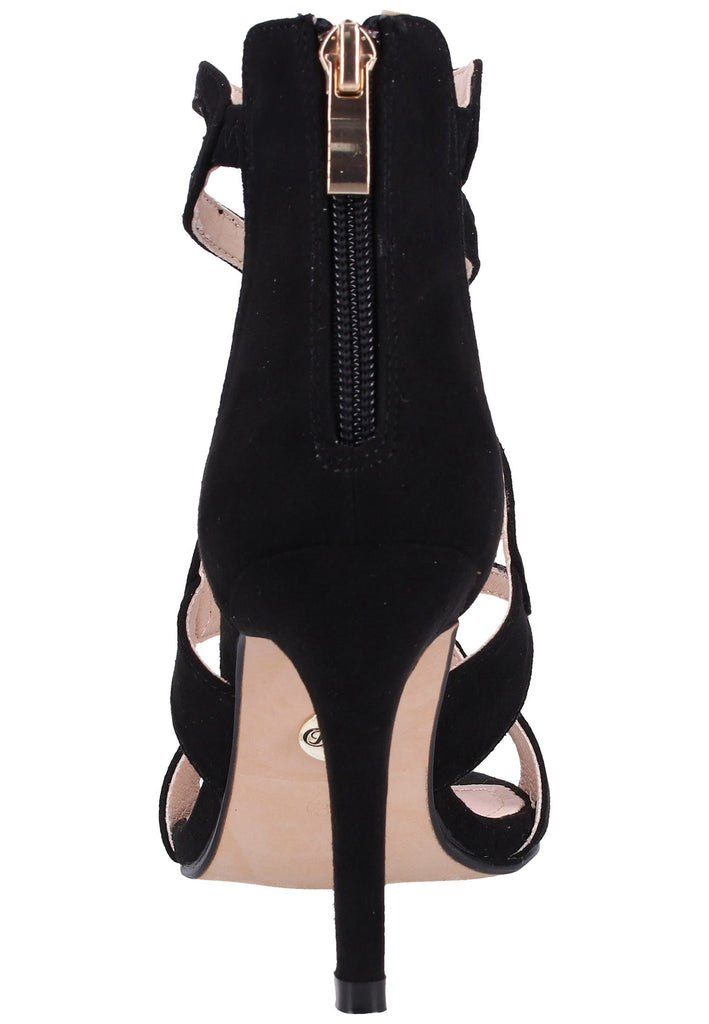 Buffalo Sandalen Lederimitat Schwarz