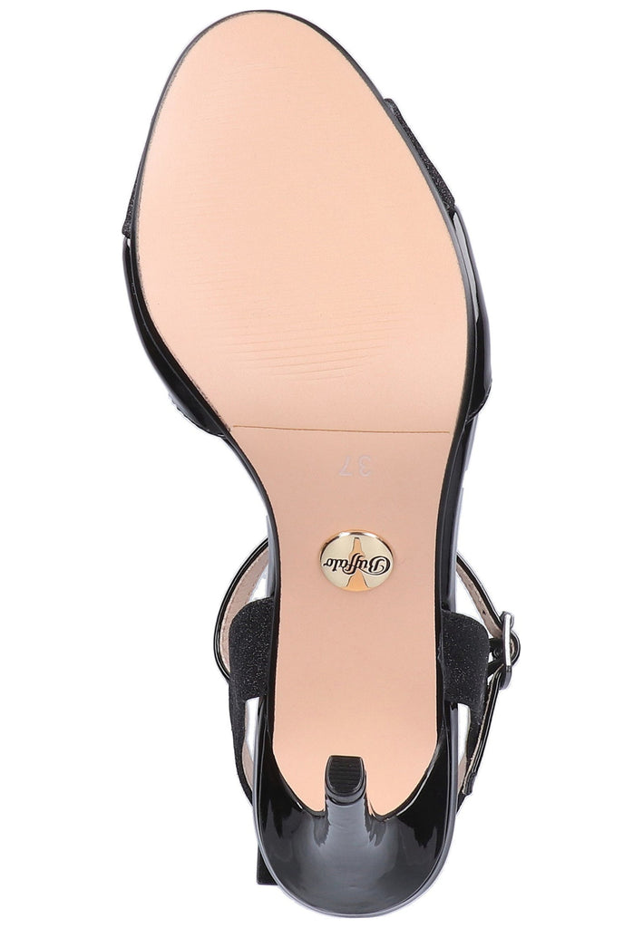 Buffalo Sandalen Lederimitat Schwarz