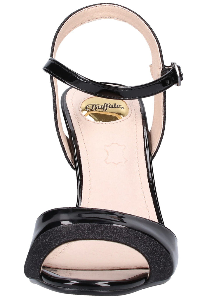 Buffalo Sandalen Lederimitat Schwarz
