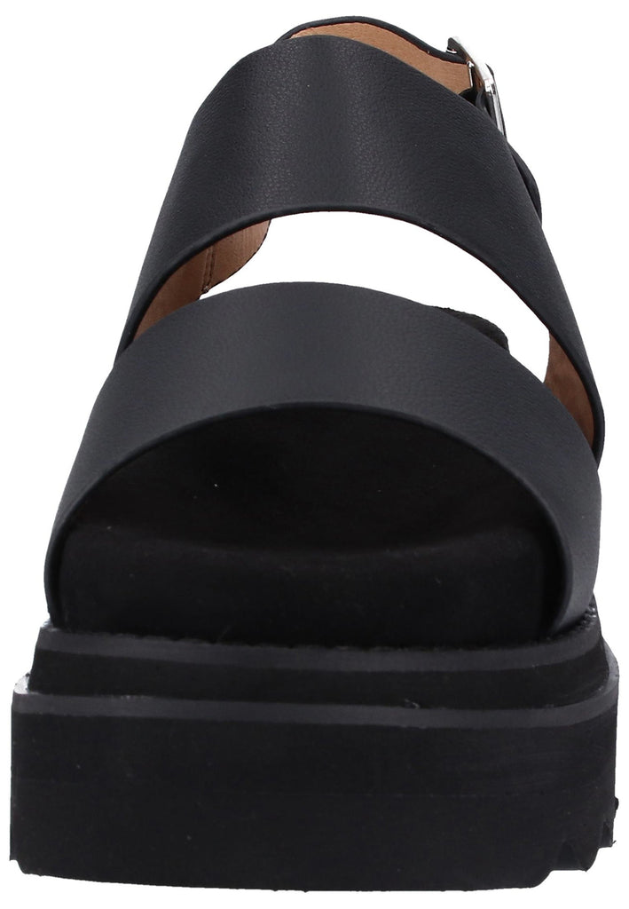 Buffalo Sandalen Lederimitat Schwarz