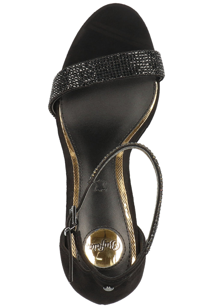 Buffalo Sandalen Lederimitat Schwarz