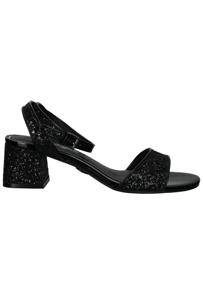 Buffalo Sandalen Lederimitat Schwarz/Silber