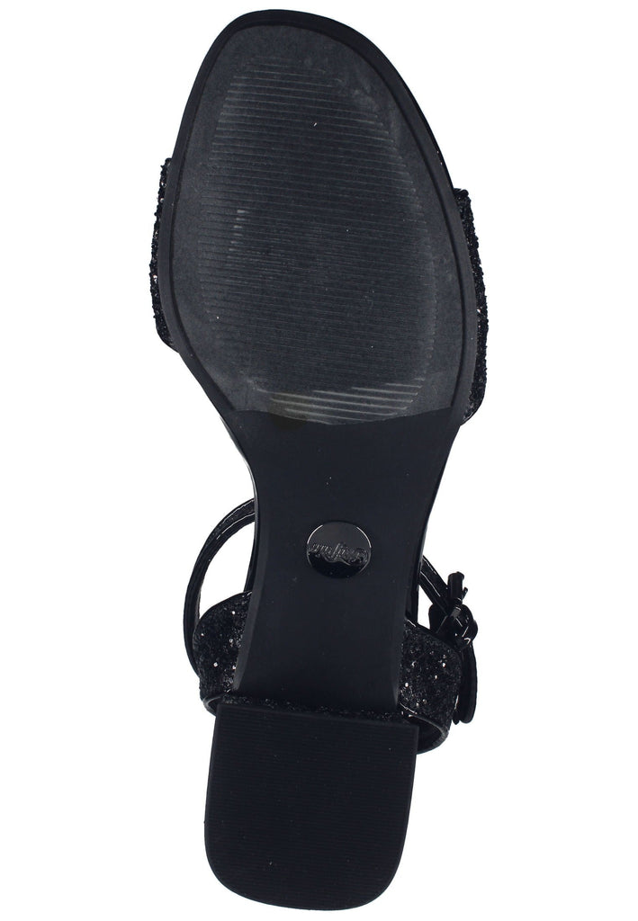 Buffalo Sandalen Lederimitat Schwarz/Silber