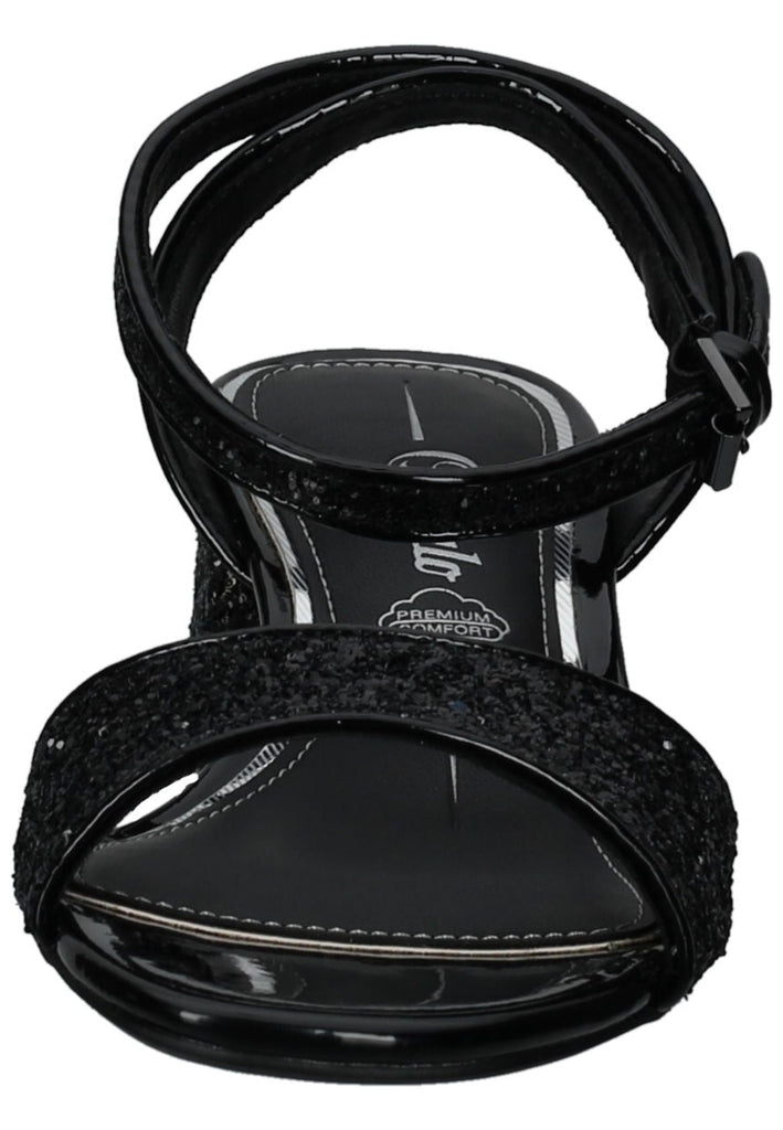 Buffalo Sandalen Lederimitat Schwarz/Silber