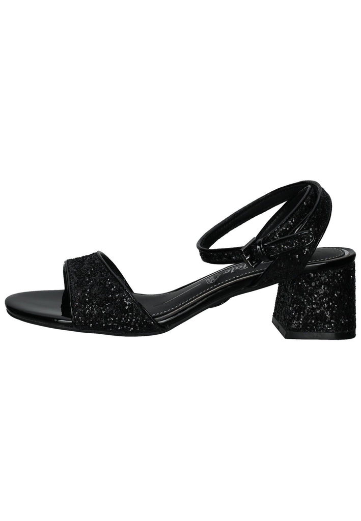 Buffalo Sandalen Lederimitat Schwarz/Silber