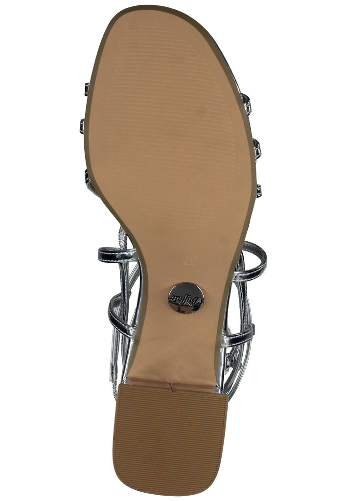 Buffalo Sandalen Lederimitat Silber