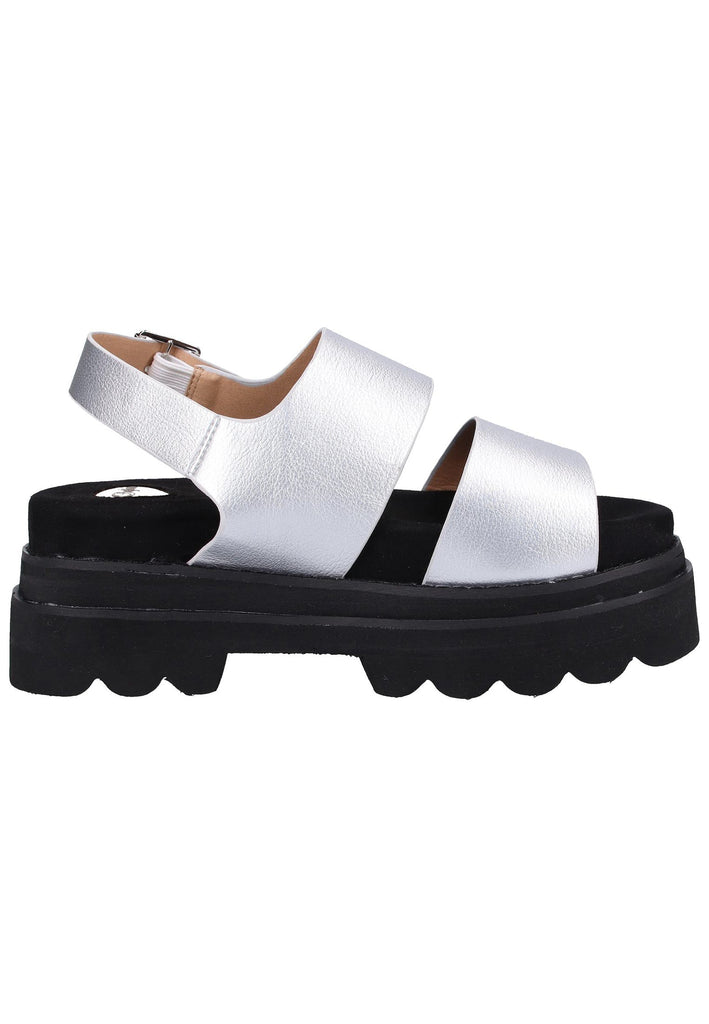 Buffalo Sandalen Lederimitat Silber