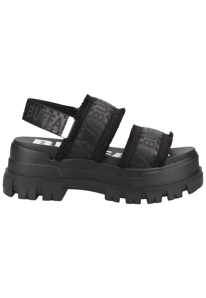 Buffalo Sandalen Lederimitat/Textil Schwarz