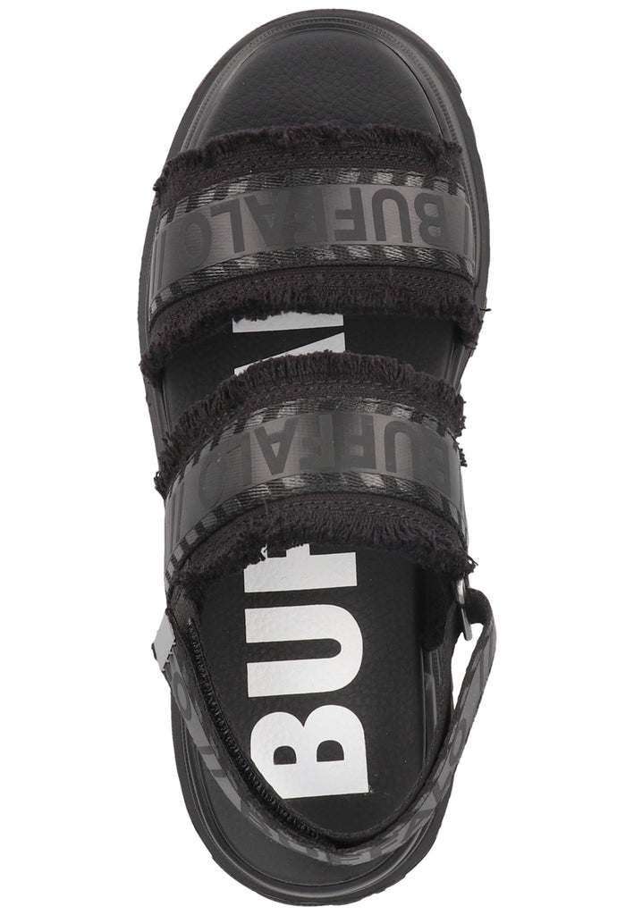 Buffalo Sandalen Lederimitat/Textil Schwarz