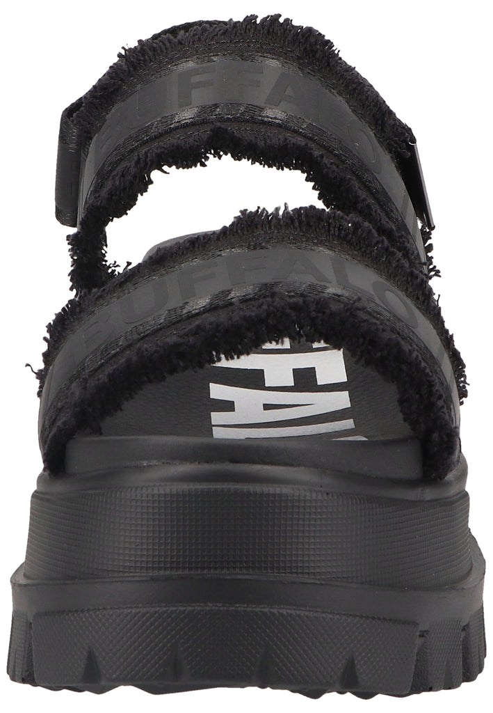 Buffalo Sandalen Lederimitat/Textil Schwarz