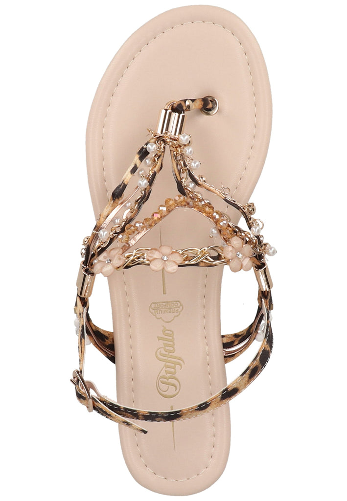 Buffalo Sandalen Lederimitat/Textil Tan