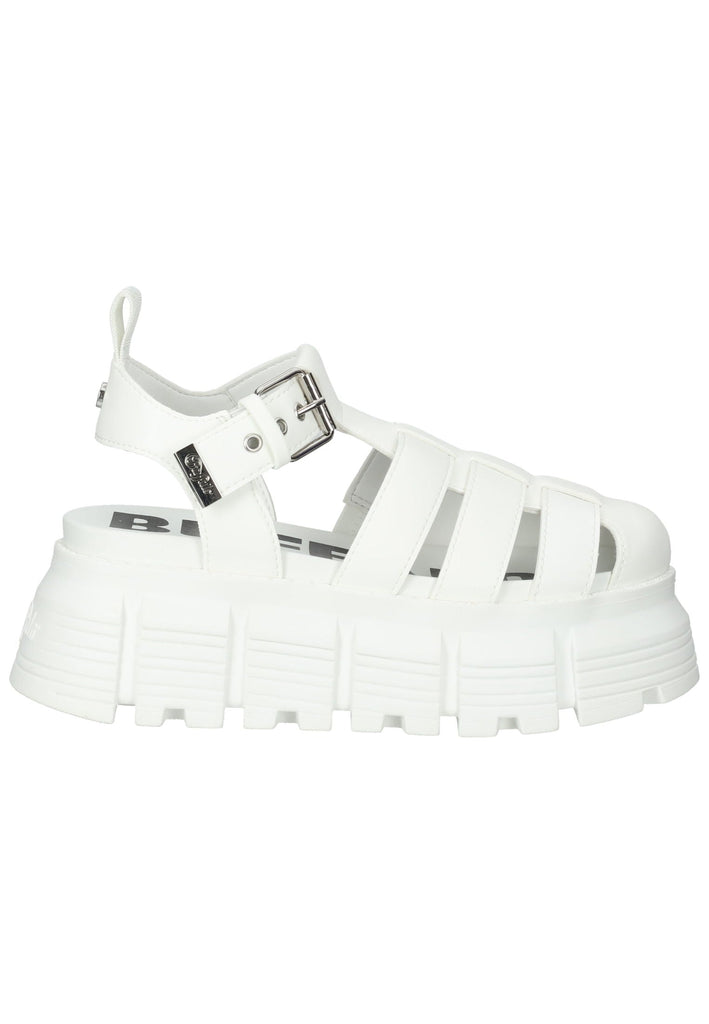 Buffalo Sandalen Lederimitat Weiß