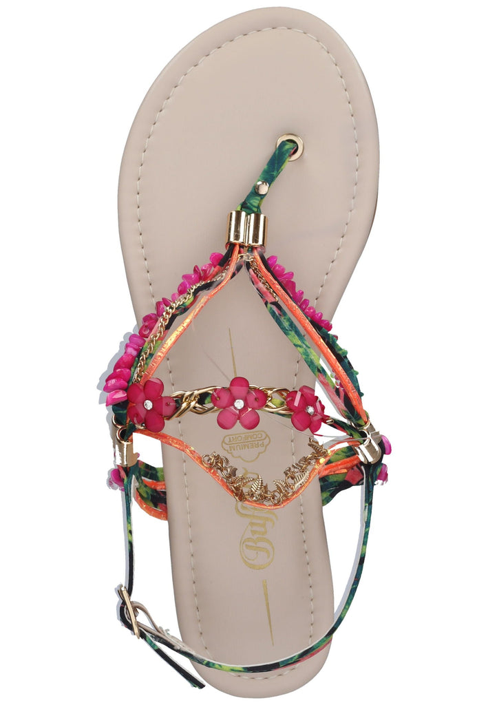 Buffalo Sandalen Textil Fuchsia