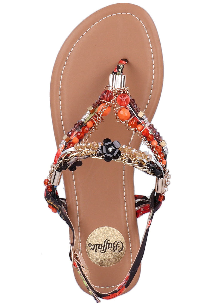 Buffalo Sandalen Textil Navy/Rot