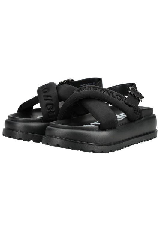 Buffalo Sandalen Textil Schwarz
