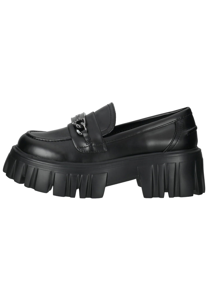 Buffalo Slipper Lederimitat Schwarz