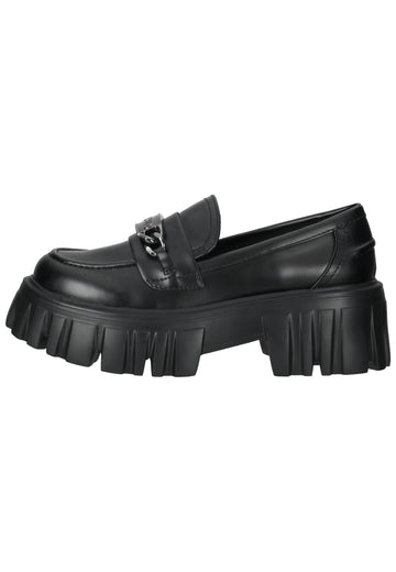Buffalo Slipper Lederimitat Schwarz