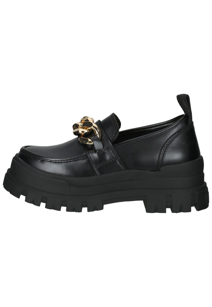 Buffalo Slipper Lederimitat Schwarz