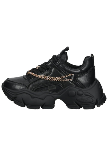 Sneaker Buffalo Sneaker Lederimitat Schwarz/Gold