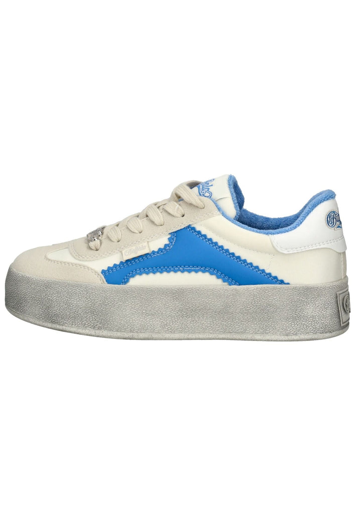 Sneaker Buffalo Sneaker Lederimitat Weiß/Blau