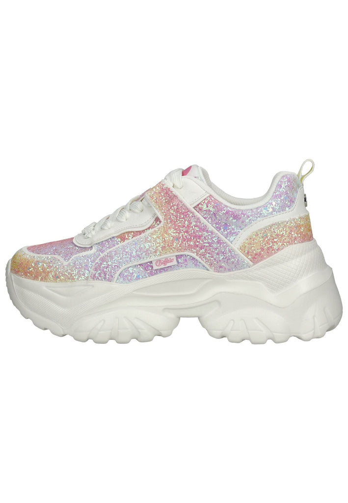 Sneaker Buffalo Sneaker Lederimitat Weiß/Pink