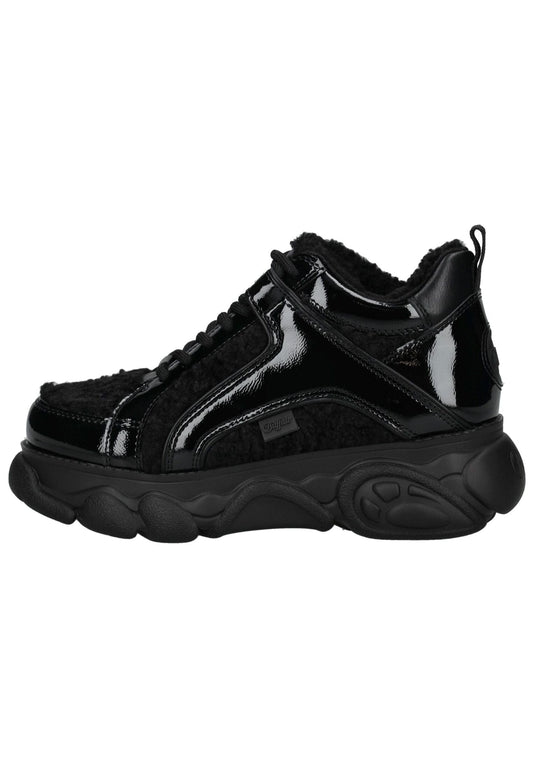 Buffalo Sneaker Leder/Textil Schwarz Lack
