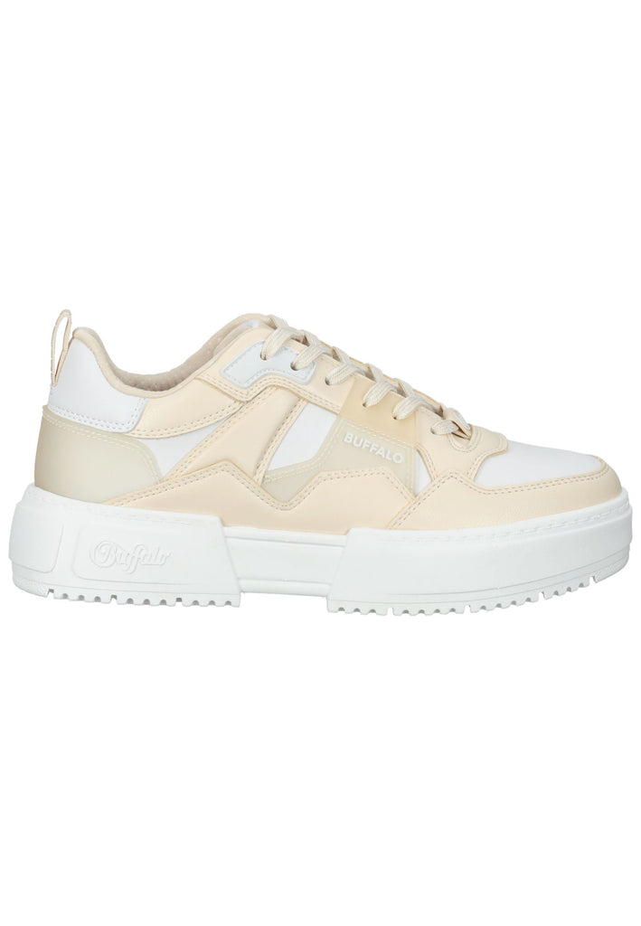 Buffalo Sneaker Lederimitat Beige/Weiß
