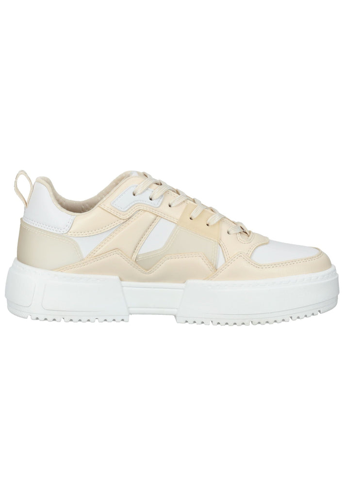 Buffalo Sneaker Lederimitat Beige/Weiß