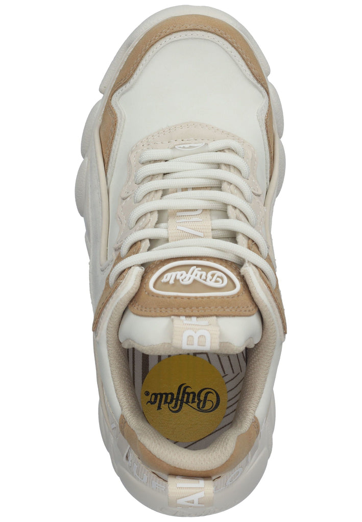 Buffalo Sneaker Lederimitat Beige/Weiß